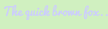 Image with Font Color CCCCFF and Background Color D0F0C0